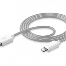 Adaptador de USB a Lightning - CellularLine USBDATAMFISMARTW, Cable datos y carga, 1m, Blanco
