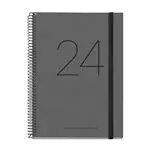 Agenda anual 2024 Miquelrius Plus día por página Recycled negro