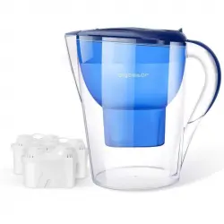 Aigostar Jarra de Agua Filtrada 3.5L + Filtros Libres BPA