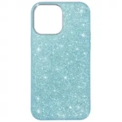 Avizar Funda Purpurina Extraíble de Silicona Semirrígida Azul para iPhone 13