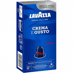 Cápsulas monodosis - Lavazza Crema e Gusto, 10 cápsulas, Compatibles con el sistema Nespresso, Azul