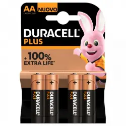 Duracell Plus Pack 4 Pilas Alcalinas AA LR06