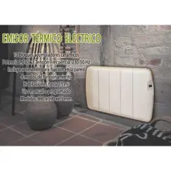 Emisor Térmico Eléctrico De 10 Elementos Con Cuatro Modos De Funcionamiento