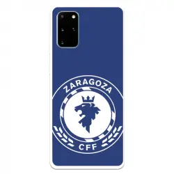 Funda para Samsung Galaxy S20 Plus Licencia Oficial Zaragoza CF Femenino Escudo Grande Fondo Azul