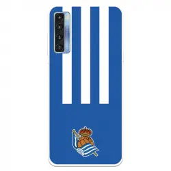 Funda Para Tcl 20l Del Real Sociedad De Fútbol Rayas Verticales - Licencia Oficial Real Sociedad De Fútbol