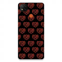 Funda Para Xiaomi Redmi 9c Del Rayo Vallecano Escudo Patrón Fondo Negro - Licencia Oficial Rayo Vallecano