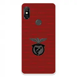 Funda Para Xiaomi Redmi Note 6 Del Escudo Fondo Granate - Licencia Oficial Benfica