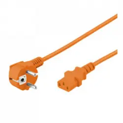 Goobay Cable de Alimentación para CPU CEE7/C13 2m Naranja