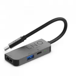 Linq 3en1 Hub USB-C a HDMI/ USB-C/ USB-A