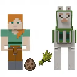 Mattel Minecraft Pack de 2 Figuras Alex y Llama 3.25"