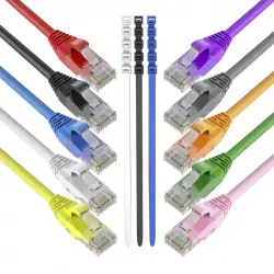 Max Connection Pack 20 Cables de Red UTP RJ45 Cat.6 24AWG 3m + 15 Bridas