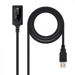 Nanocable Cable Prolongador USB 2.0 Tipo A Macho/Hembra 5m