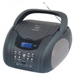 Nevir NVR-483UB Radio CD Portátil con Bluetooth Negra/Gris