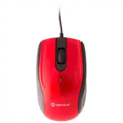 UNYKAch UK A800 Ratón para Ordenador 1600 DPI Rojo