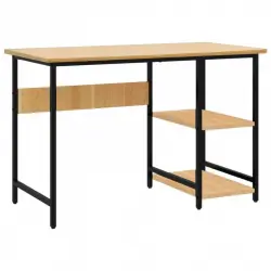 VidaXL Escritorio para Ordenador MDF 105x55x72cm Negro/Roble