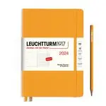 Agenda anual 2024 Leuchtturm 1917 A5 semana vista tapa dura + notas Sun