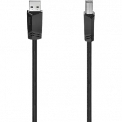Cable USB - Hama 00200602, 1.5 m, USB-A, USB-B, USB2.0, Color Negro