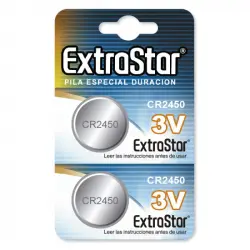 Extrastar Pack 2 Pilas Botón CR2450
