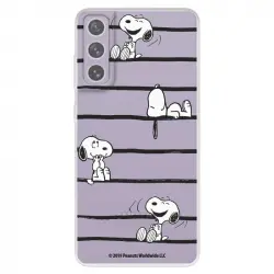 Funda Para Samsung Galaxy S21 Fe Oficial De Peanuts Snoopy Rayas - Snoopy