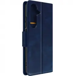 Funda Tarjetero Azul Para Samsung Galaxy A24 En Polipiel, Soporte De Vídeo