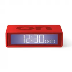 Lexon Flip Travel Reloj Despertador LCD Rojo