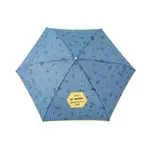 Mr Wonderful Paraguas pequeño de viaje con mensaje There's No Rainbow Without a Little Rain