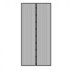 Puerta magnética de mosquitero 100 x 210 cm Negro