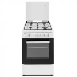 Sauber SCW4GN Cocina de Gas Natural 4 Zonas + Horno Blanca