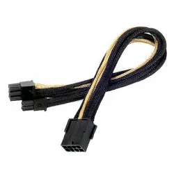 SilverStone PP07-PCIBG Cable Extensor de Alimentación 8 Pin a PCI-E 6+2 Pin 25cm Negro/Oro