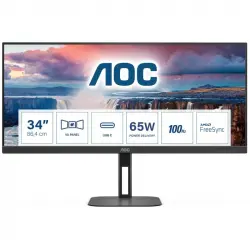 AOC V5 U34V5C/BK 34" LCD UltraWide QHD 100Hz FreeSync USB-C