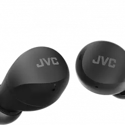 Auriculares True Wireless - JVC Gumy Mini HA-A6T, Control táctil, Autonomía 23 horas, Compatible con asistente de voz, IPX4, Negro + Estuche carga