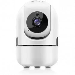Cámara de seguridad - Muvit iO WIFI, Full HD 1080P, Interior, Rotativa 360º, Blanco