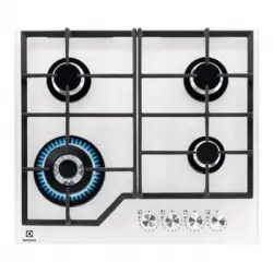 Electrolux Placa Gas 60cm 4 Fuegos Blanca - Kgg64362w
