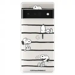 Funda Para Google Pixel 7 Pro Oficial De Peanuts Snoopy Rayas - Snoopy