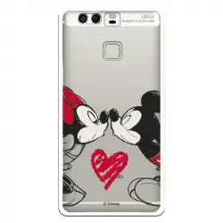 Funda Para Huawei P9 Oficial De Disney Mickey Y Minnie Beso - Clásicos Disney
