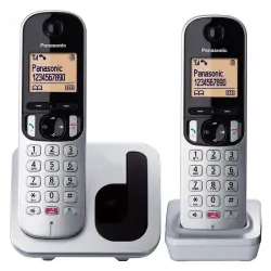 Panasonic - Teléfono inalámbrico dúo Panasonic Dect KX-TGC252SPS plata / negro (Reacondicionado a estrenar).