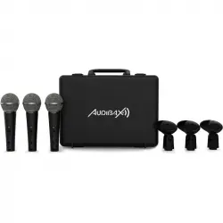 Audibax Tokyo XM1800 Pack de 3 Micrófonos Dinámicos + Maleta + Pinzas