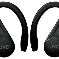 Auriculares deportivos - JVC HA-EC25TBU, Bluetooth, Autonomía 30 h, Micrófono, Asistente voz, Negro