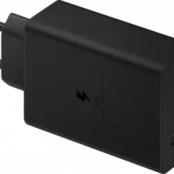 Cargador - Samsung EP-T6530, 65W, De Pared, 2x USB-C/1x USB-A, Carga Rápida, Sin Cable, Negro