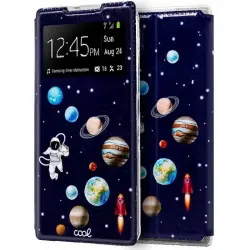 Cool Funda Flip Cover Dibujos Astronauta para Samsung Galaxy Note 10 N970