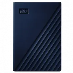 Disco duro externo 4 TB - WD My Passport para Mac, Portátil, USB-C y USB-A, Compatible con Genius, Con Contraseña, Azul
