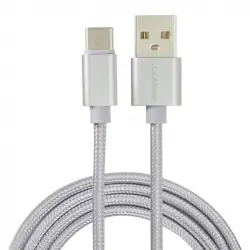 Eightt ECT-4S Cable USB-C a USB 2.0 Macho/Macho 1m Plata