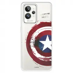 Funda Oficial de Marvel Capitán América Escudo Transparente para Realme GT2 Pro