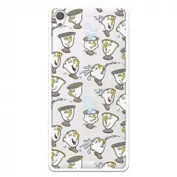 Funda Oficial Disney Chip Potts Siluetas Transparente Para Sony Xperia Xa