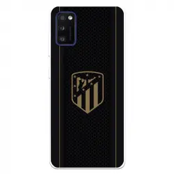 Funda Para Samsung Galaxy A41 Del Atleti Escudo Dorado Fondo Negro - Licencia Oficial Atlético De Madrid