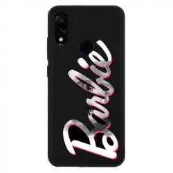 Funda Para Xiaomi Redmi Note 7 Oficial De Mattel Barbie Logo Barbie Silicona Negra - Barbie