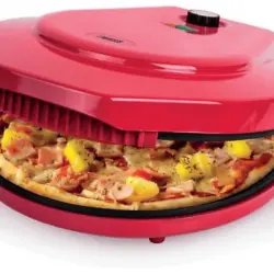 Máquina para hacer pizzas - Princess 115001, Potencia 1450W, Antiadherente, Diámetro de 30 cm