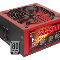 Mars Gaming Vulcano 750W 80 Plus Silver Semi Modular Rojo