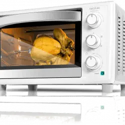 Mini horno - Cecotec Bake & Toast 690 Gyro, 30 l, 1500W, Luz interior, Rustidor y Convección, Blanco