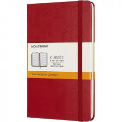 Moleskine Classic Cuaderno 208 Hojas Páginas Rayadas Tapa Dura Rojo